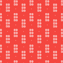Christmas simple pattern with phrase Ho ho ho