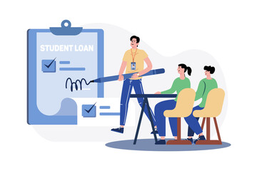 Student Applying For Student Loan