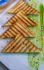 Peanut Butter Pesto Sauce Sandwich