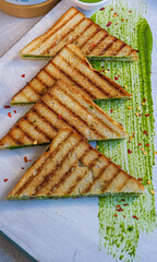 Peanut Butter Pesto Sauce Sandwich