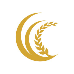 Agriculture wheat Logo Template vector icon design