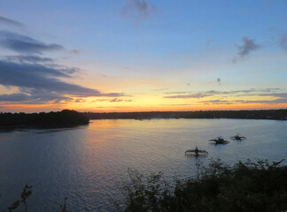 Fototapeta na wymiar A Beautiful Sunrise On Bolinao Pangasinan Philippines