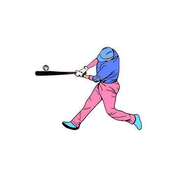 baseball player vector illustration, baseball sport