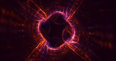 3D rendering abstract colorful fractal light background