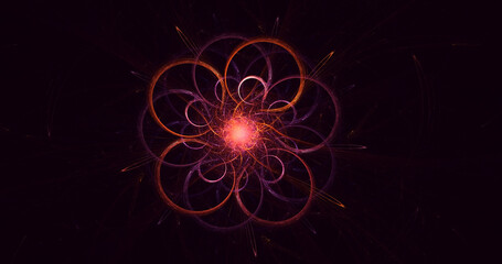 3D rendering abstract circle light background