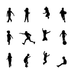 Highly Detailed Kids Silhouette