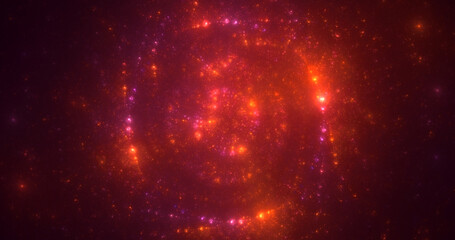 3D rendering abstract multicolor fractal light background