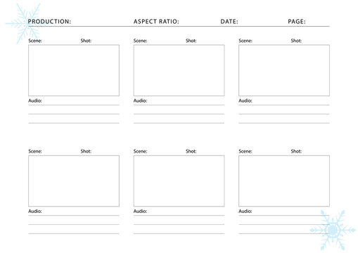 Storyboard Template Printable A4