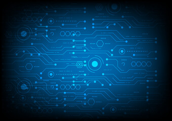 Obraz premium Circuit technology background with hi-tech digital data connection