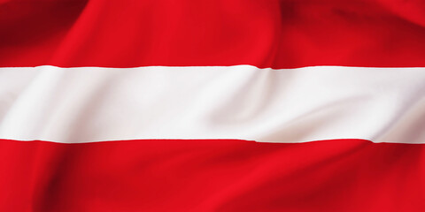 Austria waving flag background. 3D illustration of  Austria flag