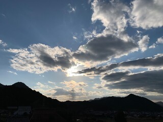 sunset in the mountains