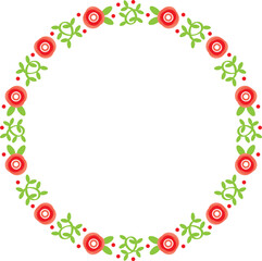 メッセージカードに使えるフレーム 枠 花のイラスト