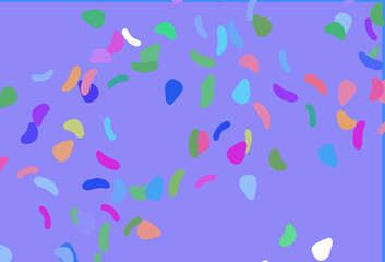 Light Multicolor, Rainbow vector template with memphis shapes.