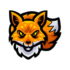 Fox head logo mascot design