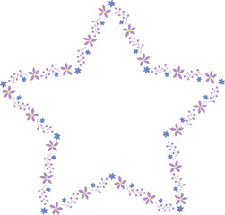 メッセージカードに使えるフレーム 枠 花のイラスト