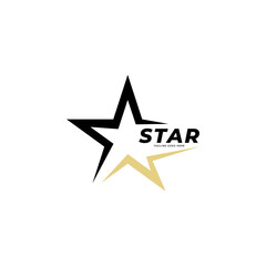 Gold Star Logo and Symbol Vector