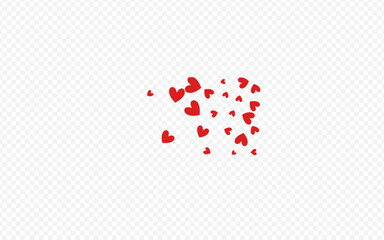 Maroon Color Heart Vector Transparent Backgound.