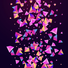 Holographic Triangle Vector Dark Violet