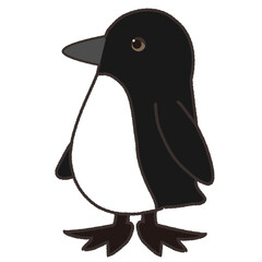 動物　可愛いシンプルなペンギンイラスト２