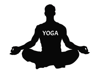 yoga silhouette vector