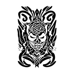 Elegant Illustration Tattoo Design 03