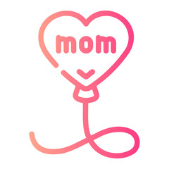 Balloons gradient icon