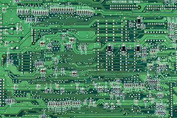 Circuit board. Electronic computer hardware technology. Motherboard digital chip. Tech science background. Integrated communication processor. Information engineering component.
