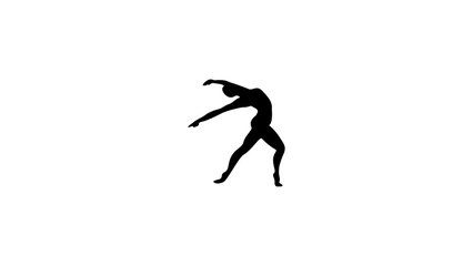 Fototapeta na wymiar gymnast silhouette