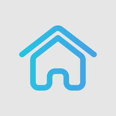 Homepage icon in gradient style about user interface, use for website mobile app presentation