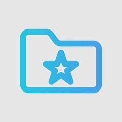 Folder icon in gradient style about user interface, use for website mobile app presentation