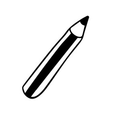 Pencil with a rubber drawing. Vector illustration