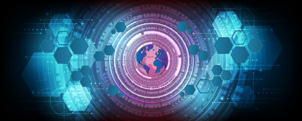 High-tech global technology network communication concept background image