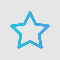 Star icon in gradient style about user interface, use for website mobile app presentation