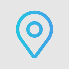 Location icon in gradient style about user interface, use for website mobile app presentation