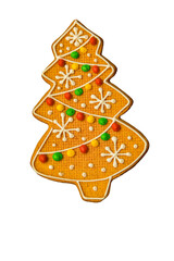 Gingerbread in the shape of a Christmas tree