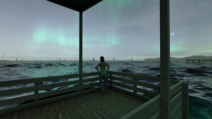 person stand with beautiful ocean view