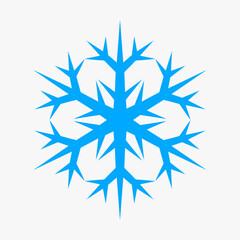 Christmas snowflake, winter attribute, snowy vector illustration