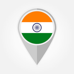 India pointer map icon. Vector illustration.