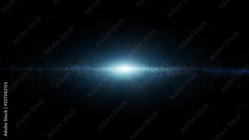 Sticker artistic endless loop travel through the stars in the dark black universe.
