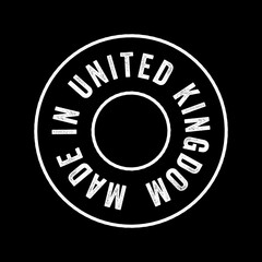 Made in United Kingdom text emblem stamp, concept background