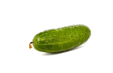 Cucumber isolated on white background. Healthy vegetables for salad