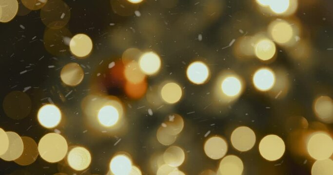 Christmas Market Impressions - beautiful Christmas lights and snow at night - composite video