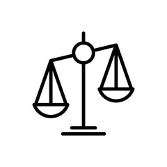 scale of justice icon vector design template in white background