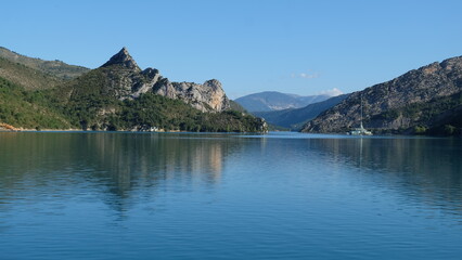 Naklejka premium See in den Alpen Frankreich