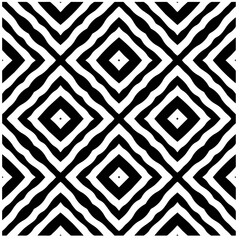 Vector pattern in geometric ornamental style. Black and white color.Seamless pattern.