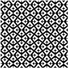 Vector pattern in geometric ornamental style. Black and white color.Seamless pattern.