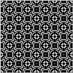 Vector pattern in geometric ornamental style. Black and white color.Seamless pattern.
