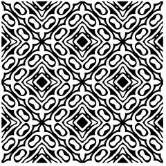 Vector pattern in geometric ornamental style. Black and white color.Seamless pattern.
