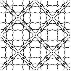 Naklejka premium Vector pattern in geometric ornamental style. Black and white color.Seamless pattern.