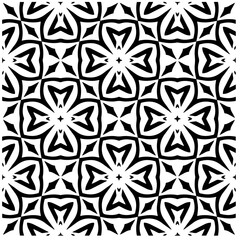 Vector pattern in geometric ornamental style. Black and white color.Seamless pattern.